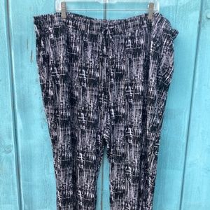 Avenue Palazzo Pants with Elastic/Drawstring Waist